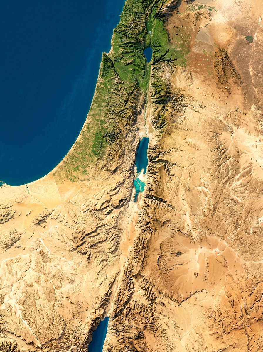 Mapa Físico y Topográfico de Israel